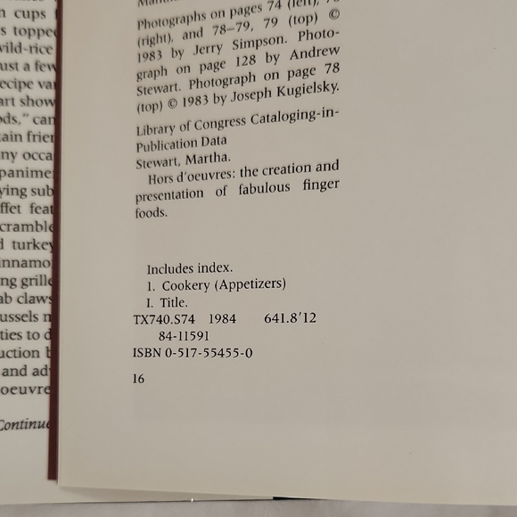 Martha Stewart's Hors d'Oeuvres Book | 1984 | RARE - Picture 2 of 4
